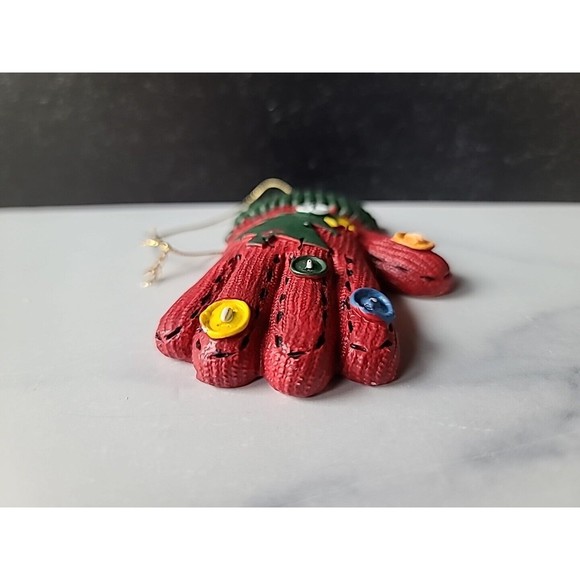 Vintage Ceramic Christmas Mitten Ornament - Picture 4 of 10
